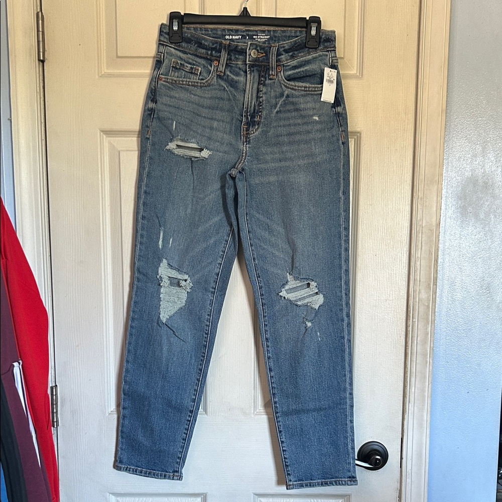 NWT Old Navy high rise OG straight leg jeans size 2 - Picture 1 of 5